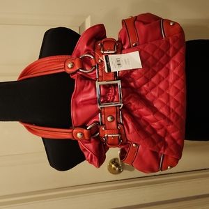 Wilsons Leather, Red Padded Satchel Purse, 10 in. X 14 in. NWT